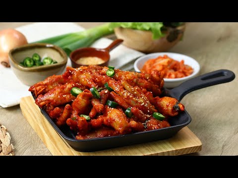 ทักบัล ตีนไก่เผ็ดเกาหลี เมนูอาหารง่ายๆ สูตรอาหารเกาหลี